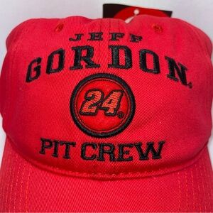 NWT NASCAR Chase Authentic Trackside Apparel Jeff Gordon Pit Crew Red Ballcap 24